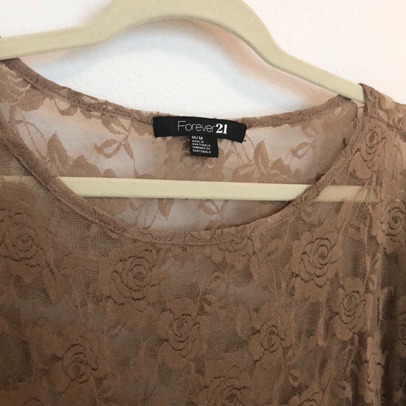 Forever 21 Sheer Rose Top - Picture 3 of 4
